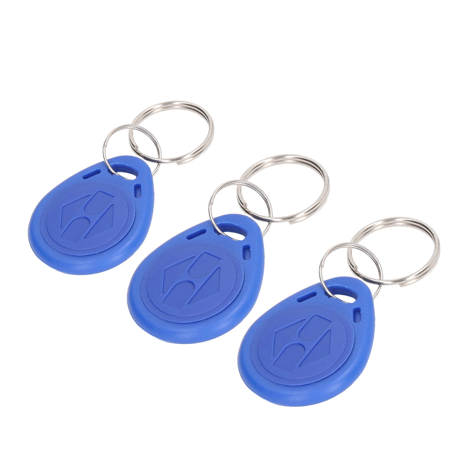 M Buder 100 Pieces RFID Key Fob Keychain Readable Door Access Control Token Tags 125KHz ID Card Blue