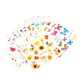 thumbnail image 4 of Seitruly 18 Pieces Nail Sticker Mixed Self-adhesive Colorful DIY Foils Art Manicure Transfer Water Stickers Decoration for Manicuring No.1 10piezas, 4 of 6