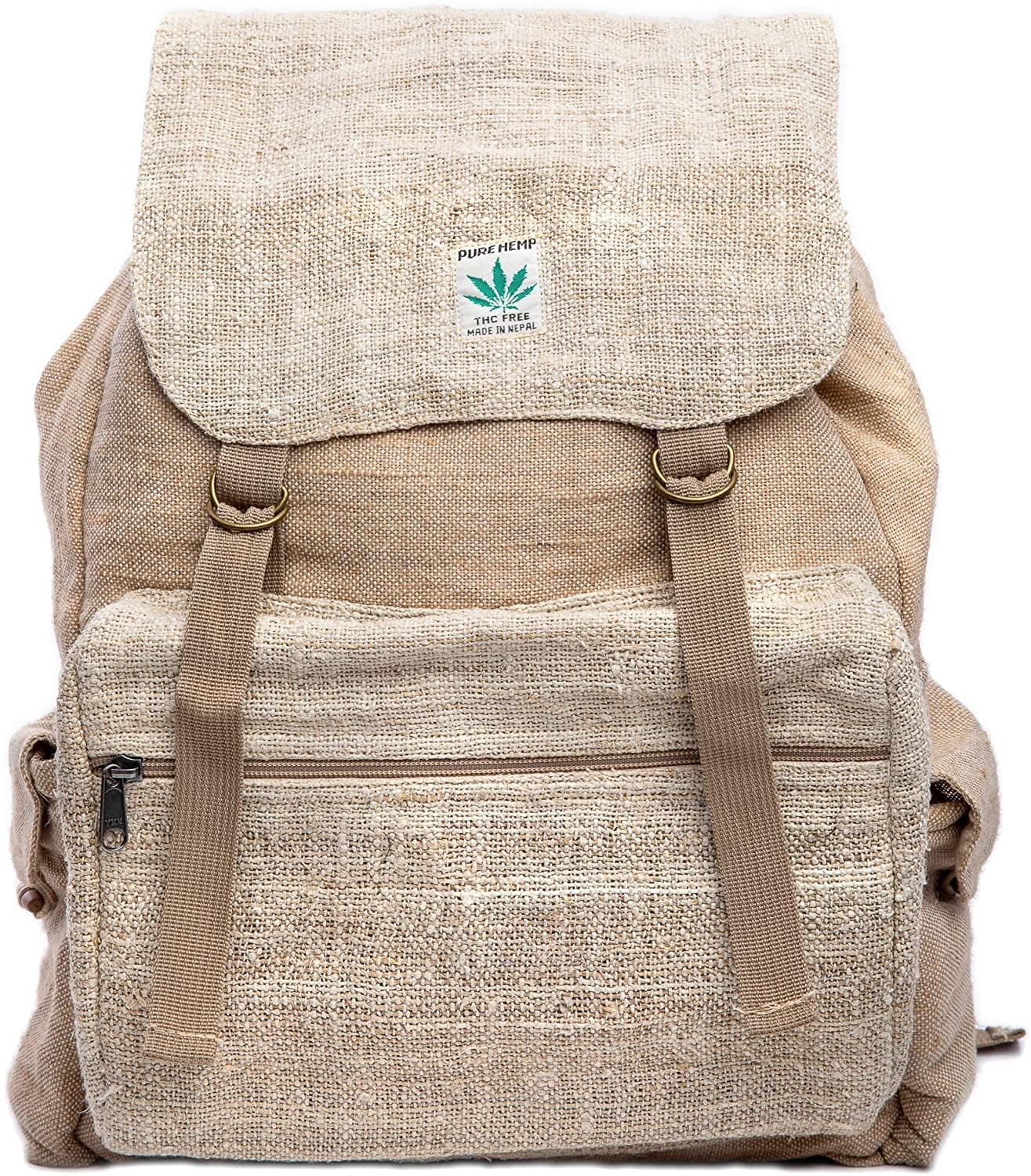 Large Hemp Backpack Eco Friendly Unisex Rustic Bag Durable by