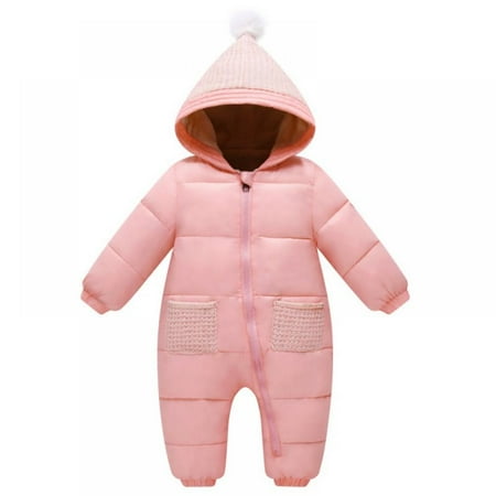 

Baby Kids Winter Coats Hoods Baby Hoodie Jacket Jumpsuit One-Piece Hooded Romper Clothes Jumpsuit Hoodied Winter Coat