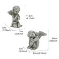 thumbnail image 6 of ievspot 2Pcs Cherub Statues Angel Garden Memorial Decorations Indoor Outdoor Adorable Sculptures Resin Angel Decor, 6 of 8