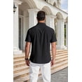 thumbnail image 4 of COOFANDY Mens Short Sleeve Dress Shirt Non Iron Stretch Button Down Shirt Business Casual Comfort Soft, 4 of 6