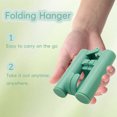 thumbnail image 3 of Riousery Portable Plastic Clothes Hangers, Green, 3 of 6