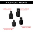 thumbnail image 3 of Socket 4 PCS ImpactO Adaptador de conversiones de enchufe de Controlador de 1/4 Pulgadas 3/8 Conversiones de Pulgadas del Controlador de ImpactO del Controlador de Acero para, 3 of 6