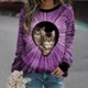 thumbnail image 2 of Camisas de mujer con estampado gráfico de manga larga con cuello redondo, sudadera, suéter, tops cómodos Fridja  hkj1948, 2 of 4