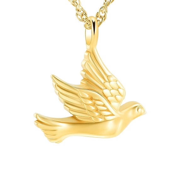 Personalize Stainless Steel Hummingbird Cremation Urn Pendant Necklace for Cremation Ashes Urn Necklace Lockets for Human Ashes Pet Memorial Jewelry