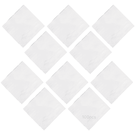 100 Pcs White Gold Foil Disposable Napkins, Wedding Reception Cocktail Napkins, Dessert Paper Hand Towels for Engagement or Party Decoration