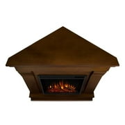Real Flame Traditional Wood Chocolate Chateau Electric Corner Fireplace