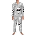 thumbnail image 3 of Zufioo Pandas Mens Pajamas Set, Mens Long-Sleeved Pajama and Pajama Pants,Pajamas Para Hombres,Men's Sleepwear-Large, 3 of 7