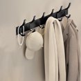 thumbnail image 4 of Over Door Hooks, No Drill Space Saving Hanger, 6 Prong Metal Hook Rack Organizer, Behind Door Storage for Bedroom and Bathroom Clothes, Towels, Coats, 4 of 6