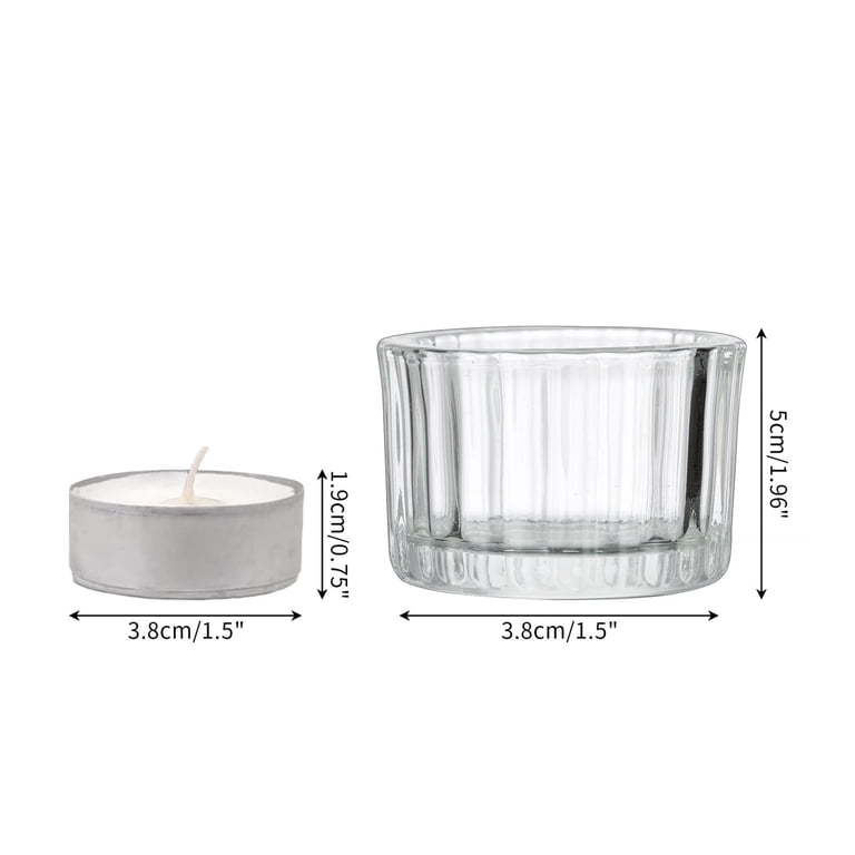 Mini Ribbed Tea Lights Tea s Clear Glass Tea Light Holder Ribbed Design – The Wedding Of My ...