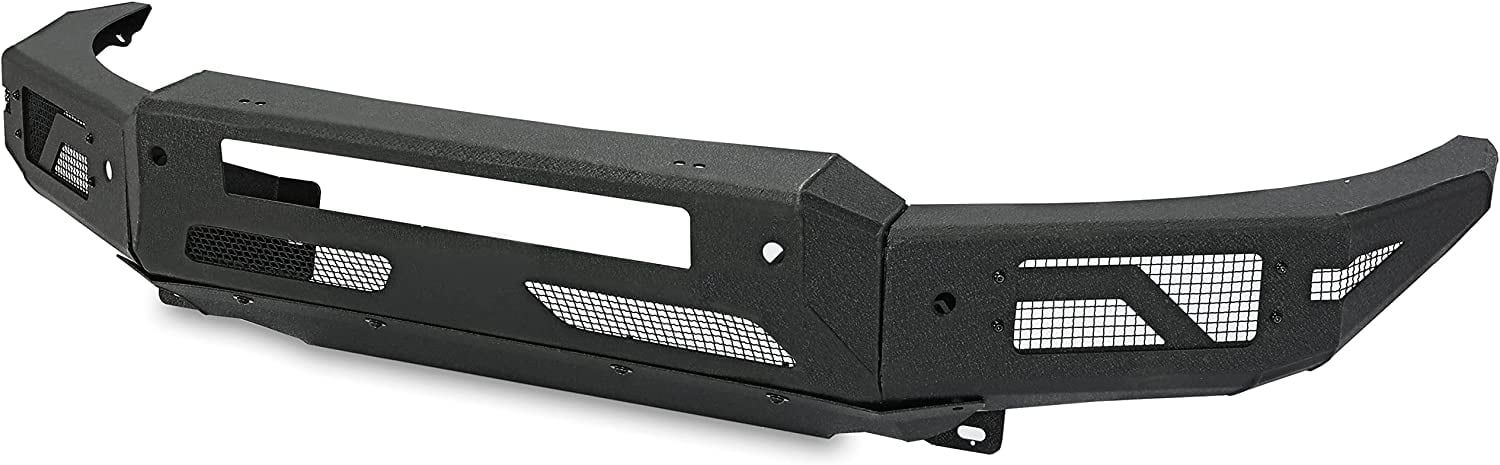 Kojem Steel Powder Coated Front Bumper Protector Compatible with 2019 2020 2021 Ford Ranger Off-Road Black