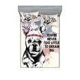 thumbnail image 1 of Abstract Bedding Set with Sheet & Covers, Animal Pub Dog with Tribal Feathers and Inspirational Words Print, Printed Bedroom Decor 2 Shams, 4 Sizes, White Black, by Ambesonne, 1 of 3