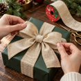 thumbnail image 4 of Christmas Wired Velvet Ribbon, Crinkled Texture Textile Ribbon With Gold Edge, Wired Edge Christmas Ribbon For Christmas Tree, Wreath, Present Wrapping, Gift Box Decoration, Christmas Ornament, 4 of 5