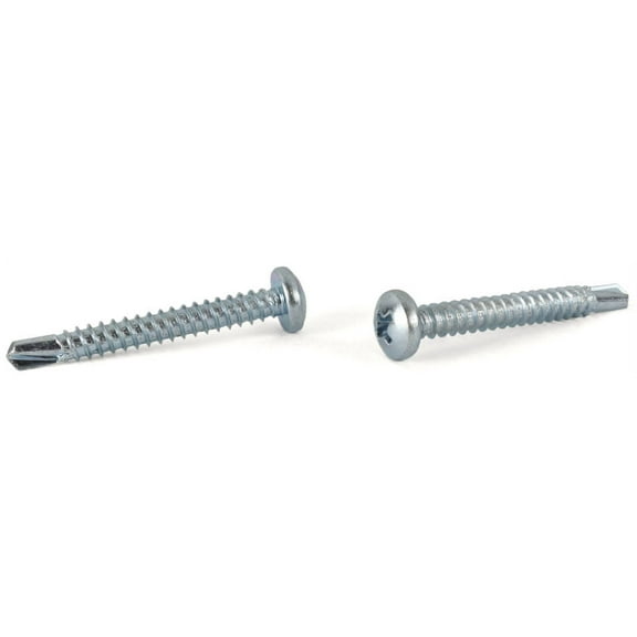 #10 x 3/8" Self-Drilling Screws / Phillips / Pan Head / Steel / Zinc - 9000 Piece Carton