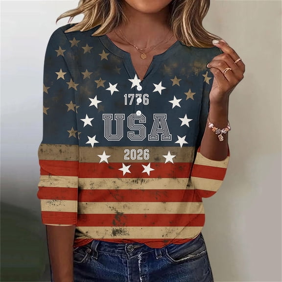 MAIHAN 250th Anniversary Usa Shirt Women Patriotic T-Shirt 250 Years Independence Tee Summer T Shirt Independence Day Tops