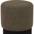 thumbnail image 4 of Pemberly Row Contemporary Boucle Fabric Ottoman/Stool in Olive/Black, 4 of 6