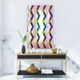 thumbnail image 4 of DESIGN ART Designart 'Purple Diamonds' Mid-Century Mirror - Decorative Printed Wall Mirror 23.7 in. wide x 31.5 in. high, 4 of 5