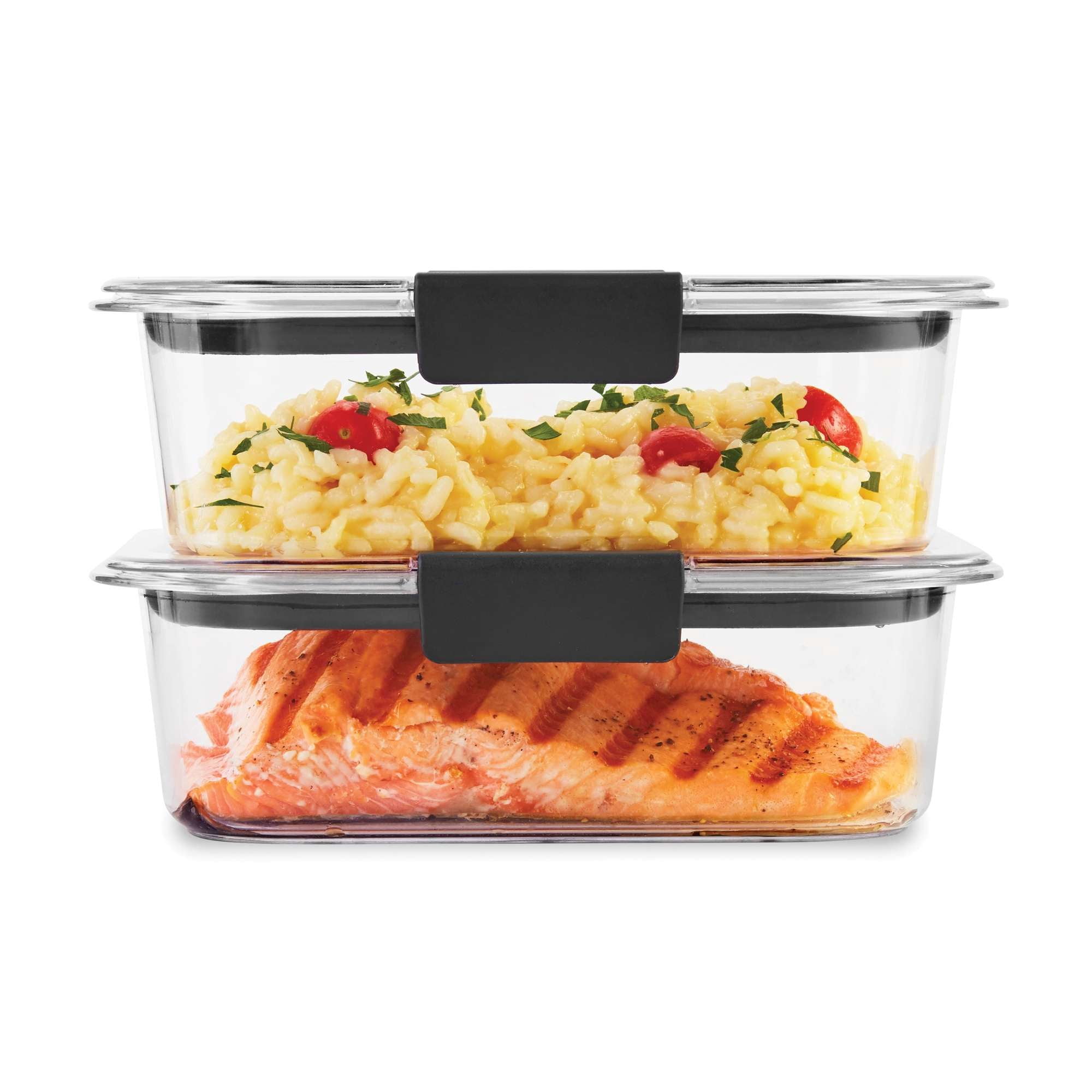 (4 pack) Rubbermaid 3.2 Cup Brilliance Stain-Proof Food Storage Container, Set of 2
