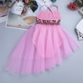 thumbnail image 4 of Venjoe Girls Sequined Camisole Ballet Dance Tutu Dress Gymnastic Leotard Asymmetrical Skirt Fairy Pink XL, 4 of 7