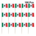 thumbnail image 3 of 100pcs Mexico National Flag Design Cake Toppers Creative Cake Fruit Picks Cupcake Insert Decor Toothpick Party Supplies, 3 of 3