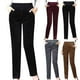 thumbnail image 5 of Pantalones de pana Prolriy para mujer, leggings con forro polar, de cintura alta, gruesos, cálidos y suaves, térmicos, informales, de talla regular y grande, de invierno, color negro XL, 5 of 6