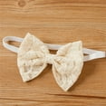 thumbnail image 4 of Gyratedream Baby Girls Lace Ruffle Long Sleeve Romper Tutu Skirts Headband Outfits Princess Wedding Baptism Dress, 4 of 9