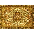 thumbnail image 1 of Ahgly Company Machine Washable Indoor Rectangle Persian Yellow Traditional Area Rugs, 8' x 12', 1 of 4