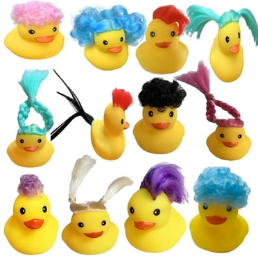 Bling Bling Us Rubber Duck Bathtub Toys, Dolls with Wigs, Novelty Toys, 20 Pcs, 2 in