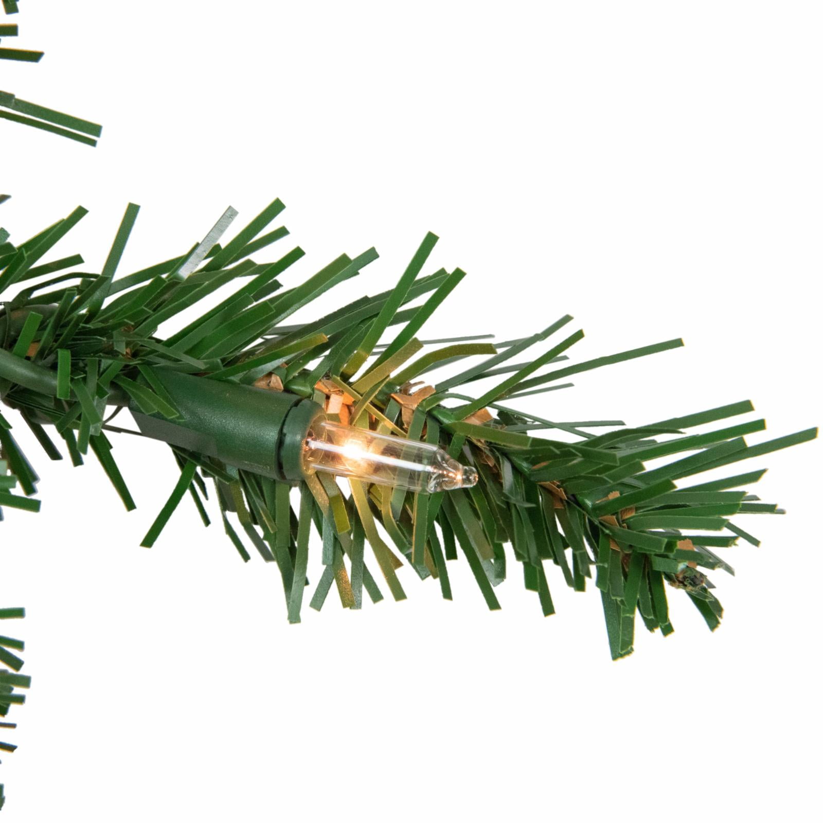 Northlight Pre-Lit Deluxe Dorchester Pine Artificial Christmas Wreath with Clear Lights