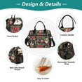 thumbnail image 3 of FORMRS Insulated Lunch Bag Unisex Large Capacity with Shoulder Strap, Black Christmas Holly, 3 of 6
