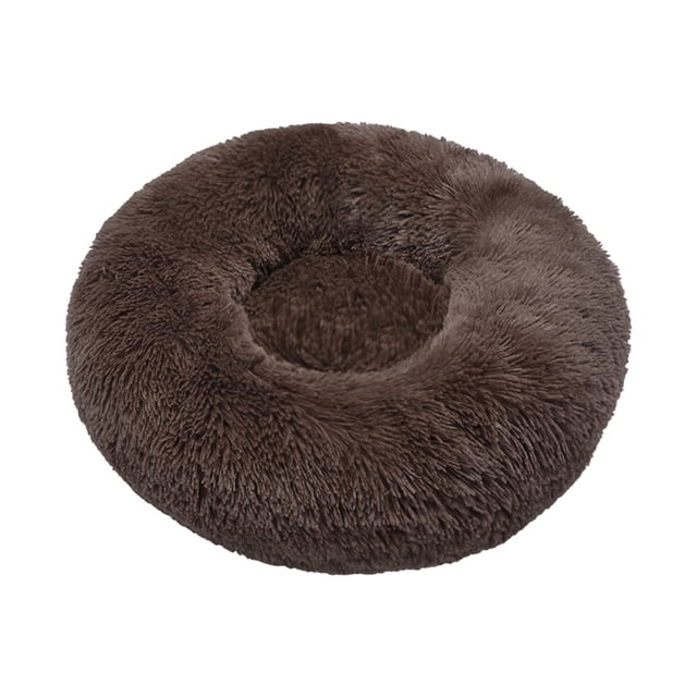Cama redonda de felpa mullida para mascotas, cojín de cama para gatos con autocalentamiento, co Romacci Almohadilla de cama