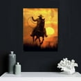 thumbnail image 5 of COMIO 3D Art Prints, Cowboys on Horseback, Wrangling Horses on Dusty Ranch, Western Lasso, Horse Farm Animals in Moody Sepia Style, Decor Canvas, Nature Wall Art,Decor, 5 of 5