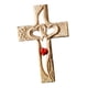 thumbnail image 5 of Cruz de madera tallada Corazón entrelazado para la boda del día de San Valentín Estándar de madera Macarena, 5 of 8
