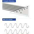 thumbnail image 4 of GloryStar Kitchen Storage Rack and Organization, Stainless Steel Metal Wall Shelf with 10 S Hooks, 4 of 6