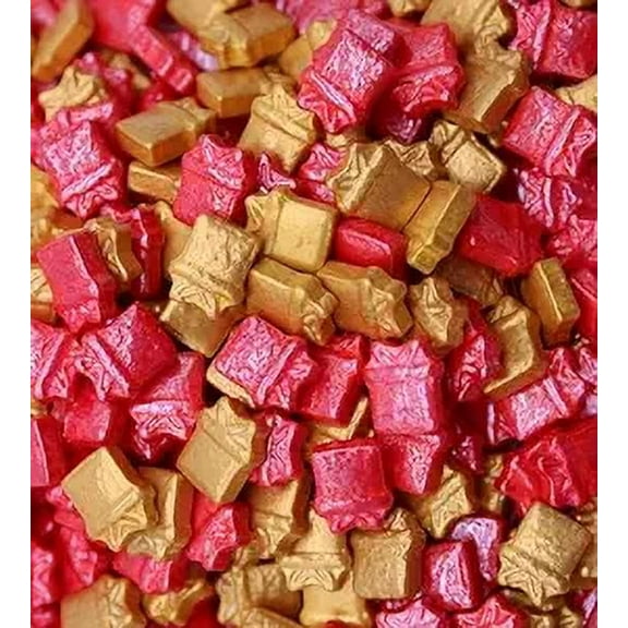 Edible Christmas Gifts Candy Sprinkles 8 Ounce Bag-Cake Decoration For Cupcakes, Ice Cream, Cookies Or Candy Buffet