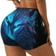 thumbnail image 1 of Fotbe Futuristic Blue Light Wolf Shorts Sin Costuras – Shorts Deportivos de Cintura Alta para Mujer, Elásticos para Gimnasio, Yoga, Running o Ciclismo-X-Large, 1 of 8