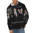 thumbnail image 2 of Vampire Diaries Men's Hoodie With Color Drawstrings Sweatshirt Hooded Pullover Print Winter Coat Jacket Large, 2 of 9