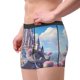 thumbnail image 2 of Balery Majestic Fantasy Castle Calzoncillos bóxer para hombre, ropa interior de algodón suave y transpirable con cinturilla de nailon-Small, 2 of 5