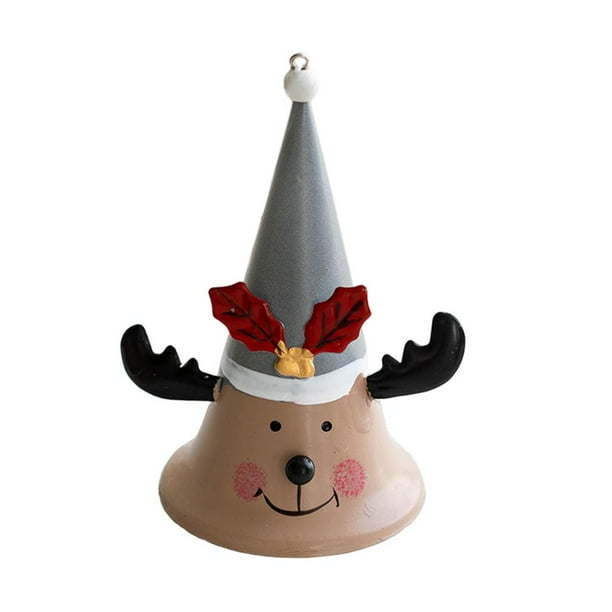 Cascabel navideño de metal, colgante para árbol de Navidad. Reno