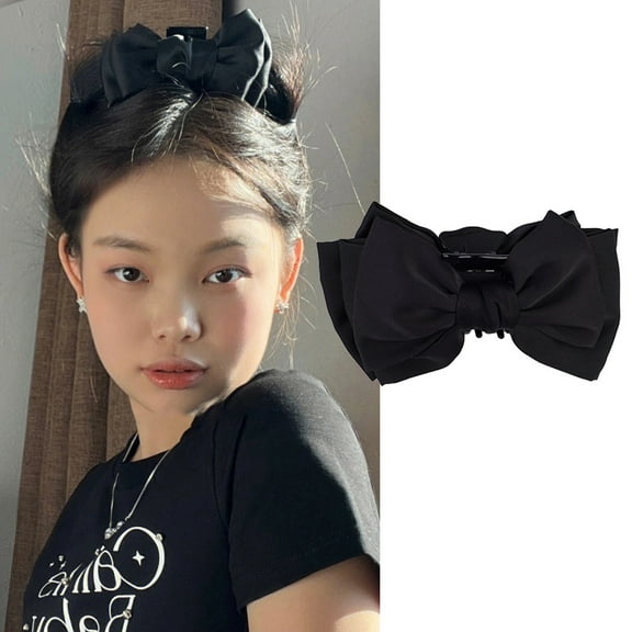 KuKuZhu Korean Fashion Bowknot Hair Claws Elegant Women Hair Clip Satin Bow Ponytail Hairpins Girls Hair Accessories