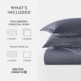 thumbnail image 4 of Duvet Cover Set - Ultra Soft & Breathable - Navy Modern Elegance Quatrefoil for King Size Bedding by Comfort Canopy, 4 of 15