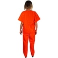 thumbnail image 2 of Natural Workwear Womens Medical Scrub Set Adult Female Work Uniform Orange S, 2 of 4