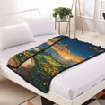thumbnail image 3 of Honeii Sunflowers At Sunset for Throw Blanket for Couch - Thick Blanket, Soft Fuzzy Plush Throw Blanket for All Seasons, Double Sided Blanket,50x60 In, 3 of 8