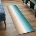 thumbnail image 3 of Hallway Runner Rug 2'x6',Teal Beige Ombre Cream Long Non-slip Runner Rugs,Modern Turquoise Abstract Art Aesthetics Outdoor Indoor Throw Floor Carpet Mat for Living Room/Bedroom/Kitchen/Office/Laundry, 3 of 9