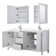 thumbnail image 2 of Wyndham Collection Daria 72" Cabinet Wood Double Bathroom Vanity in White/Chrome, 2 of 5