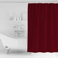 thumbnail image 3 of Shower Curtain Wine Red Dark Maroon Waterproof Shower Curtain Set with Hooks for Bathroom Showers,Stalls and Bathtubs,48x72In Burgundy Red, 3 of 8