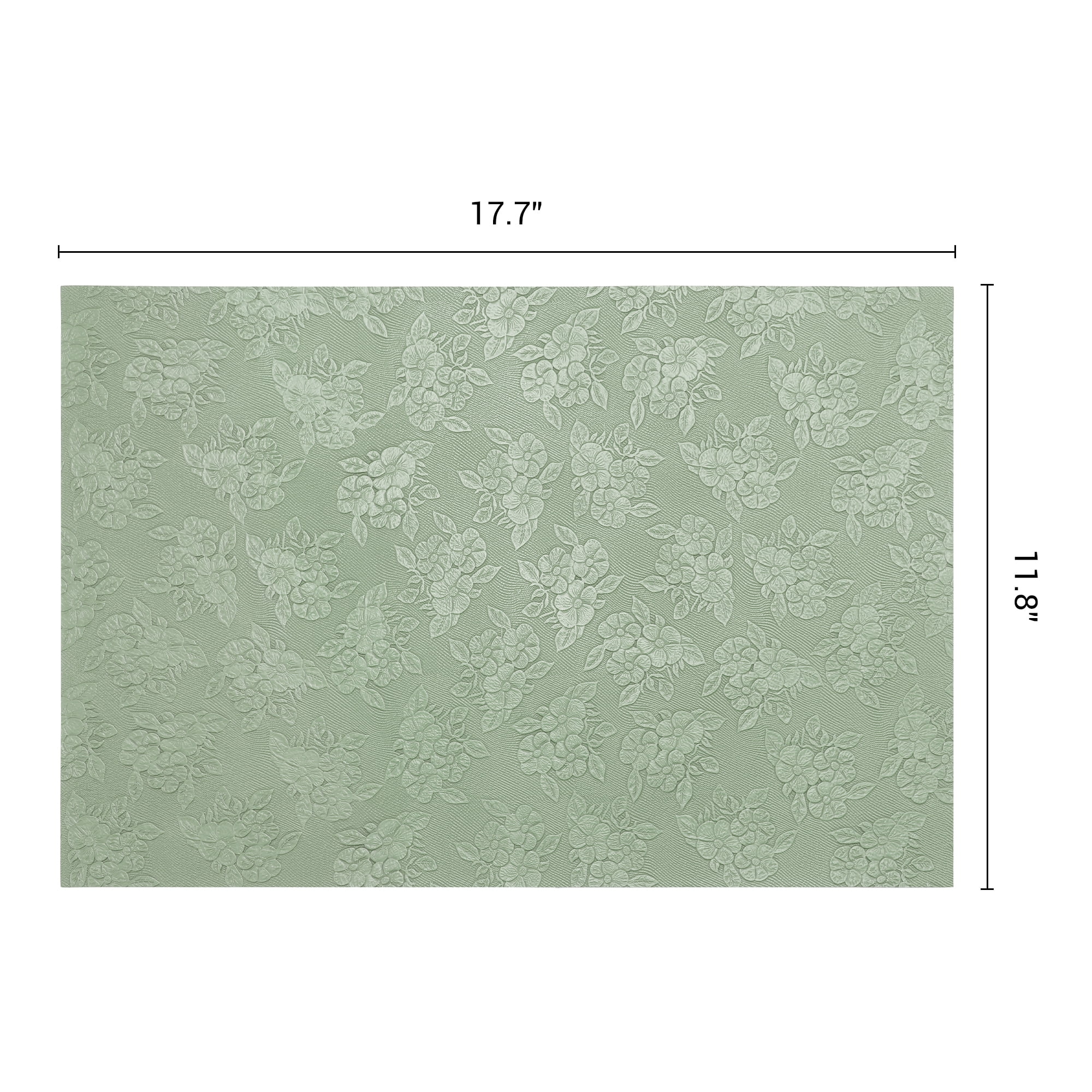 Unique Bargains Faux Leather Placemats for Kitchen Home Teal Green 17.7"x11.8"