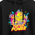 thumbnail image 3 of Teenage Mutant Ninja Turtles - Turtle Power 90S - Juniors Cropped Pullover Hoodie, 3 of 5