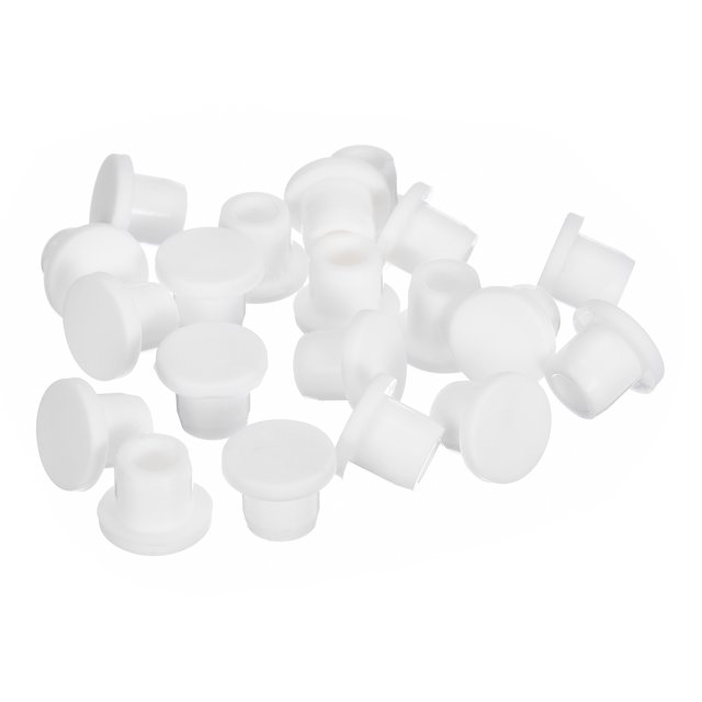 Unique Bargains 30 Pieces White Plug Holes, Waterproof Rubber Button Plug for 9mm/0.35' Hole